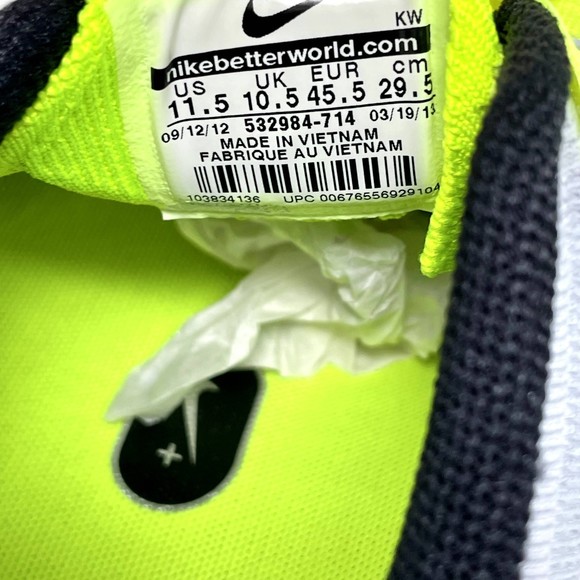 Nike Flyknit Trainer Grey/Volt Men's Size 11.5 - Picture 7 of 7